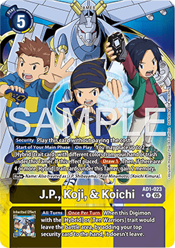 J.P., Koji, & Koichi (AD1-023) (V.2) - Digimon Generation (Alternative Art) [AD-01-023]