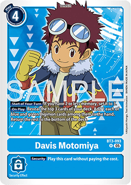 Davis Motomiya (BT3-093) - Digimon Generation (Alternative Art) [AD-01-BT3-093]