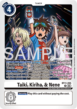 Taiki, Kiriha, & Nene (BT11-095) (V.1) - Digimon Generation (Alternative Art) [AD-01-BT11-095]