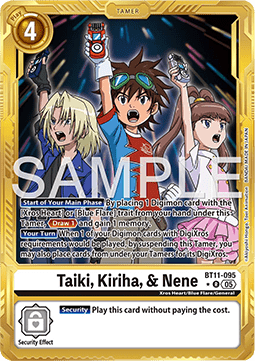 Taiki, Kiriha, & Nene (BT11-095) (V.2) - Digimon Generation (Alternative Art) [AD-01-BT11-095]