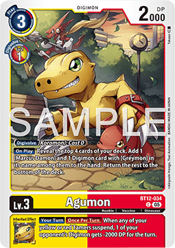 Agumon (BT12-034) - Digimon Generation (Alternative Art) [AD-01-BT12-034]