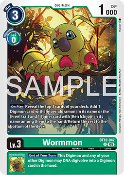 Wormmon (BT12-047) (V.1) - Digimon Generation (Alternative Art) [AD-01-BT12-047]