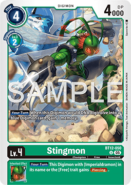 Stingmon (BT12-050) (V.1) - Digimon Generation (Alternative Art) [AD-01-BT12-050]