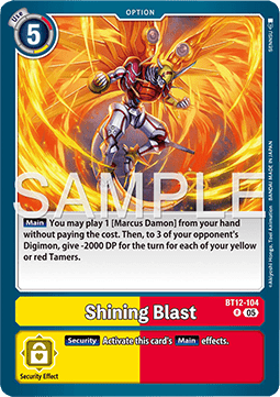 Shining Blast (BT12-104) - Digimon Generation (Alternative Art) [AD-01-BT12-104]