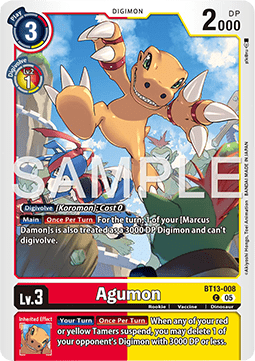 Agumon (BT13-008) - Digimon Generation (Alternative Art) [AD-01-BT13-008]