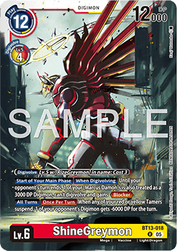 ShineGreymon (BT13-018) - Digimon Generation (Alternative Art) [AD-01-BT13-018]