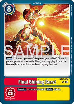 Final Shining Burst (BT13-104) - Digimon Generation (Alternative Art) [AD-01-BT13-104]