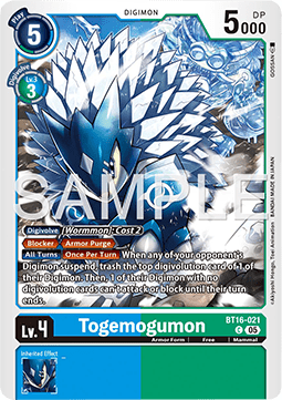 Togemogumon (BT16-021) (V.1) - Digimon Generation (Alternative Art) [AD-01-BT16-021]