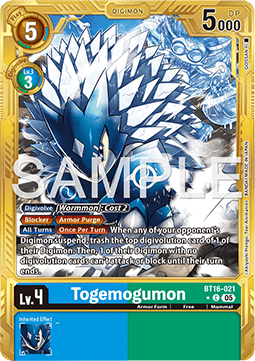 Togemogumon (BT16-021) (V.2) - Digimon Generation (Alternative Art) [AD-01-BT16-021]
