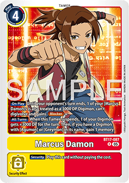 Marcus Damon (BT17-087) - Digimon Generation (Alternative Art) [AD-01-BT17-087]