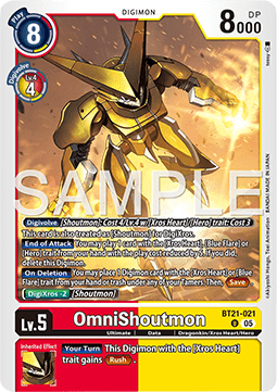 OmniShoutmon (BT21-021) (V.1) - Digimon Generation (Alternative Art) [AD-01-BT21-021]