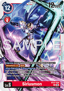 Siriusmon (BT21-028) - Digimon Generation (Alternative Art) [AD-01-BT21-028]