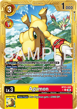 Agumon (BT21-040) (V.2) - Digimon Generation (Alternative Art) [AD-01-BT21-040]