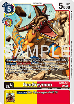 GeoGreymon (BT21-042) (V.1) - Digimon Generation (Alternative Art) [AD-01-BT21-042]