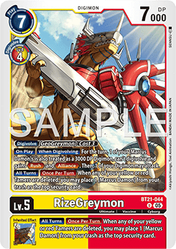 RizeGreymon (BT21-044) (V.1) - Digimon Generation (Alternative Art) [AD-01-BT21-044]