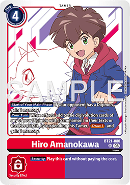 Hiro Amanokawa (BT21-080) (V.1) - Digimon Generation (Alternative Art) [AD-01-BT21-080]
