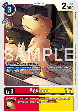 Agumon (EX4-005) (V.1) - Digimon Generation (Alternative Art) [AD-01-EX4-005]