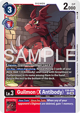 Guilmon (X Antibody) (EX8-009) - Digimon Generation (Alternative Art) [AD-01-EX8-009]