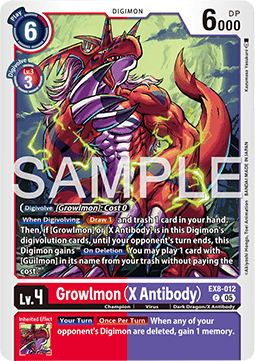 Growlmon (X Antibody) (EX8-012) - Digimon Generation (Alternative Art) [AD-01-EX8-012]