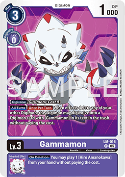 Gammamon (LM-016) (V.1) - Digimon Generation (Alternative Art) [AD-01-LM-016]