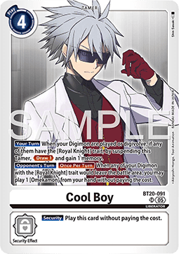Cool Boy (BT20-091) - Digimon Generation (Alternative Art) [AD-01-BT20-091]