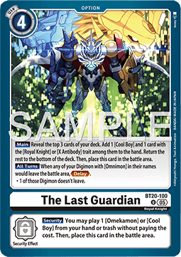 The Last Guardian (BT20-100) - Digimon Generation (Alternative Art) [AD-01-BT20-100]