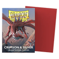 100 Dragon Shield Sleeves - Matte Dual Crimson & Silver
