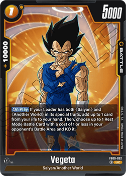 Vegeta (FB09-092) - Dual Evolution [Fusion World] (Uncommon) [FB09-092]