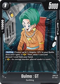 Bulma : GT (FB09-115) - Dual Evolution [Fusion World] (Common) [FB09-115]