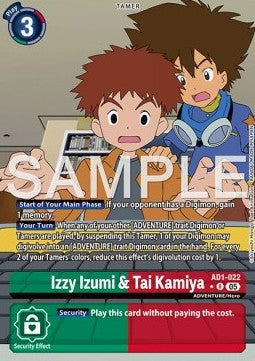 Izzy Izumi & Tai Kamiya (AD1-022) (V.2) - Digimon Generation (Alternative Art) [AD-01-022]