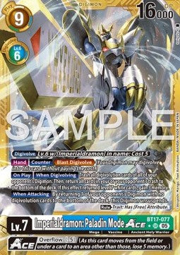 Imperialdramon: Paladin Mode Ace (BT17-077) (V.2) - Digimon Generation (Alternative Art) [AD-01-BT17-077]