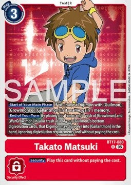 Takato Matsuki (BT17-080) (V.1) - Digimon Generation (Alternative Art) [AD-01-BT17-080]