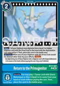 Return to the Primogenitor (BT17-097) - Digimon Generation (Alternative Art) [AD-01-BT17-097]