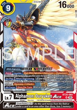 Alphamon: Ouryuken Ace (BT20-060) (V.1) - Digimon Generation (Alternative Art) [AD-01-BT20-060]