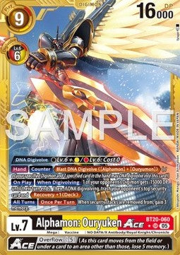 Alphamon: Ouryuken Ace (BT20-060) (V.2) - Digimon Generation (Alternative Art) [AD-01-BT20-060]