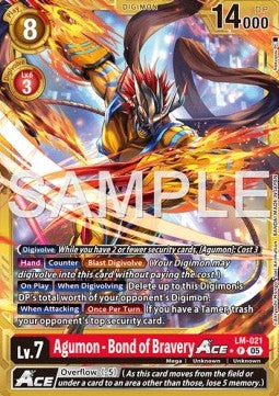 Agumon - Bond of Bravery Ace (LM-021) (V.2) - Digimon Generation (Alternative Art) [AD-01-LM-021]