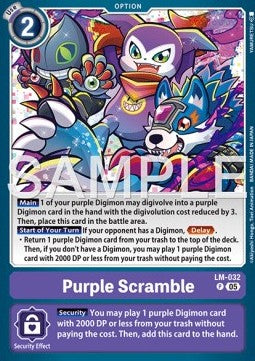 Purple Scramble (LM-032) - Digimon Generation (Alternative Art) [AD-01-LM-032]
