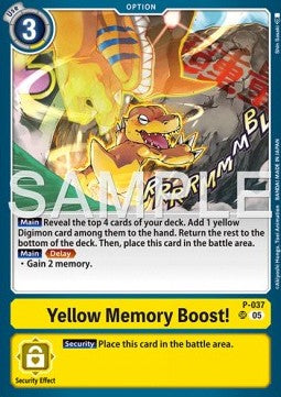 Yellow Memory Boost! (P-037) - Digimon Generation (Alternative Art) [AD-01-P-037]