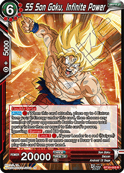 SS Son Goku, Infinite Power (V.1 - Rare) - Three Glorious Fighters (Rare) [BT30-003]
