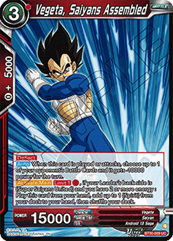 Vegeta, Saiyans Assembled - Three Glorious Fighters (Uncommon) [BT30-009]