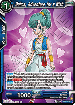 Bulma, Adventure for a Wish (V.1 - Common) - Three Glorious Fighters (Common) [BT30-025]