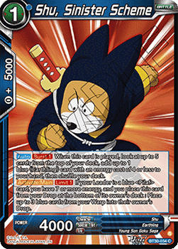 Shu, Sinister Scheme - Three Glorious Fighters (Common) [BT30-034]