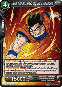 Son Gohan, Backing Up Comrades - Three Glorious Fighters (Common) [BT30-087]