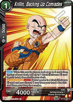 Krillin, Backing Up Comrades - Three Glorious Fighters (Common) [BT30-090]
