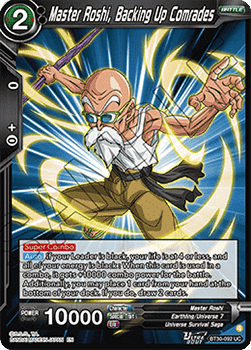 Master Roshi, Backing Up Comrades - Three Glorious Fighters (Uncommon) [BT30-092]