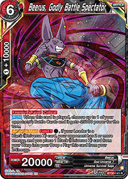 Beerus, Godly Battle Spectator - Three Glorious Fighters (Rare) [BT30-141]