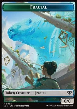 Fractal Token (GU 0/0) // Spirit Token (RW 2/2) (V.1)