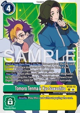 Tomoro Tenma & Kyo Sawashiro (ST23-13) - Starter Deck: Digimon Beatbreak (Rare) [ST-23-13]