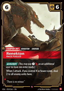 Renekton, Rage Fueled (V.1 - Rare)