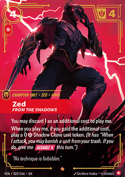 Zed, From the Shadows (V.1 - Epic)